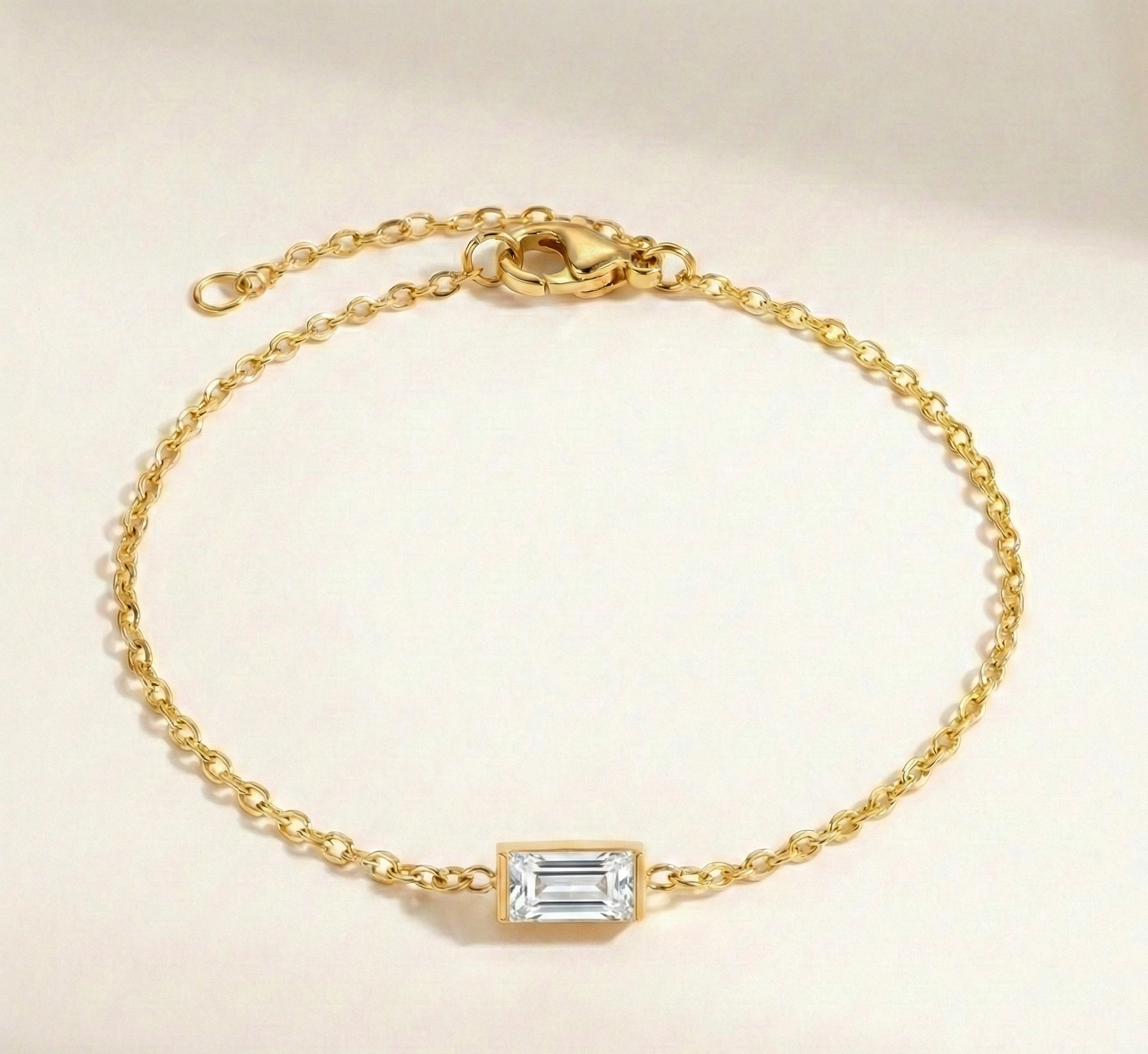 Radiant Birthstone Chain Bracelet