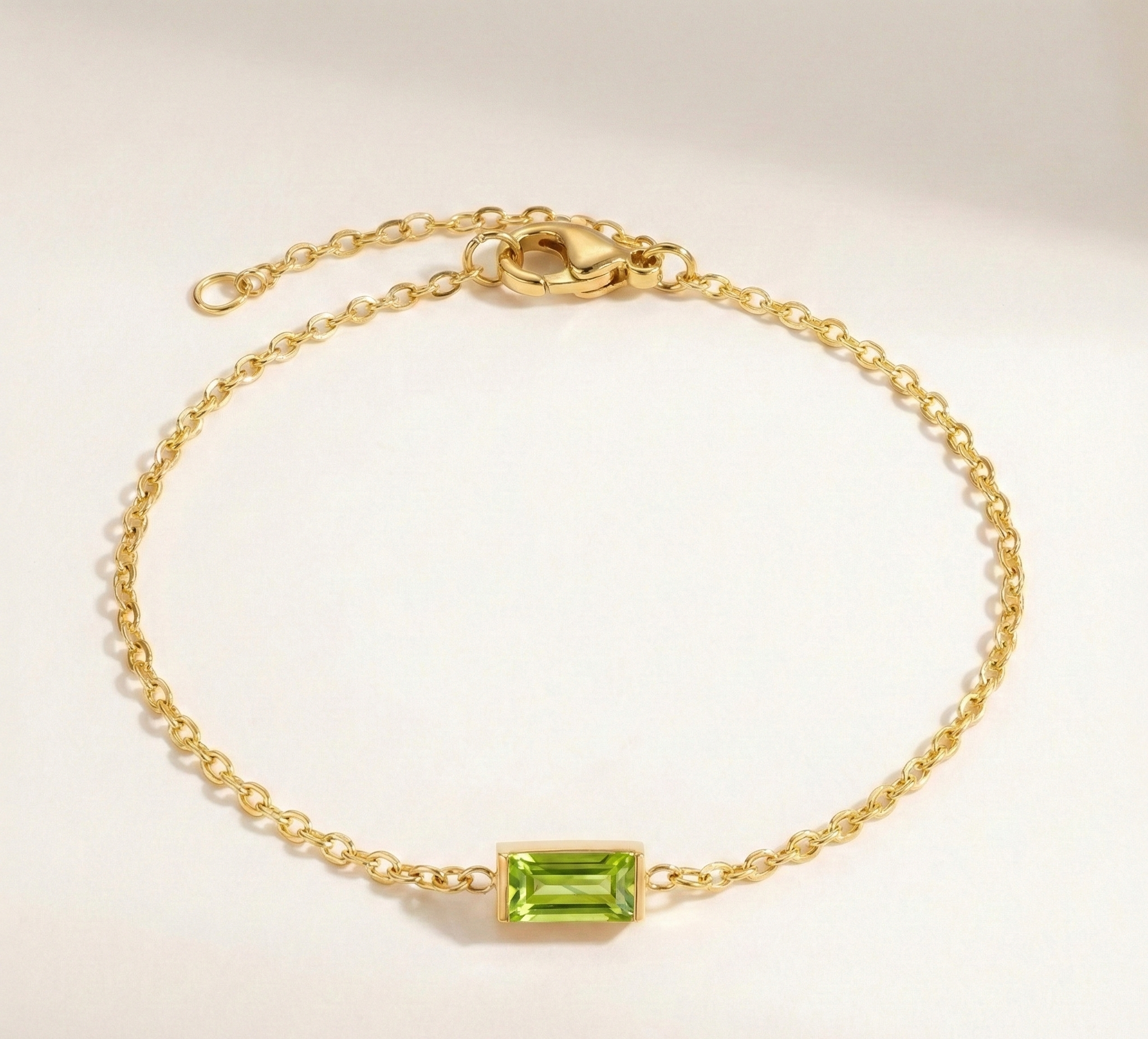 Radiant Birthstone Chain Bracelet