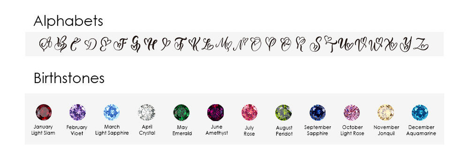 Lunara Monogram Birthstone Necklace