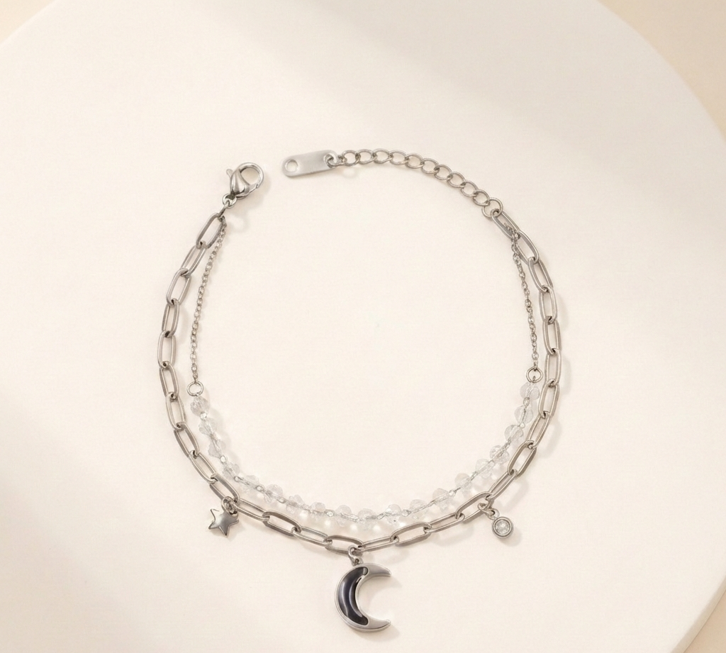 Celestial Layered Charm Bracelet