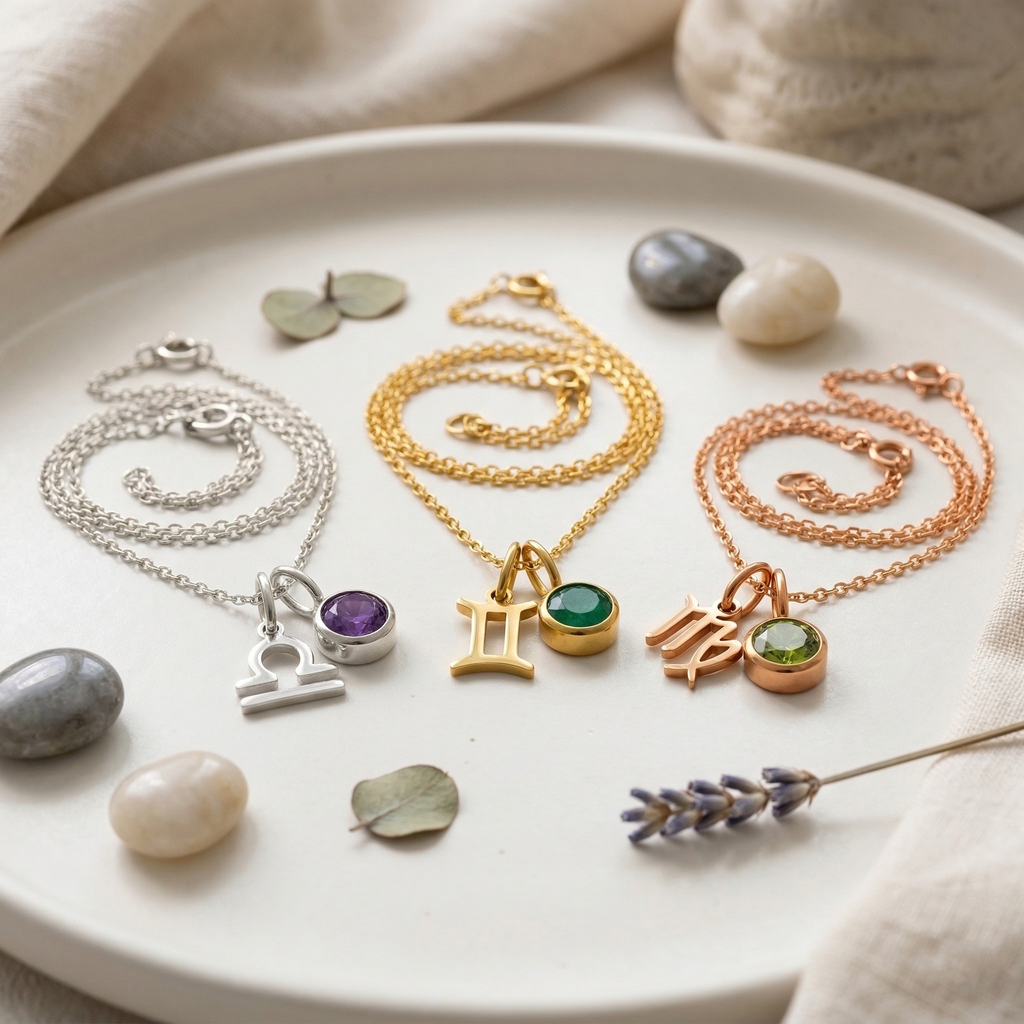 Celestara Zodiac Birthstone Necklace
