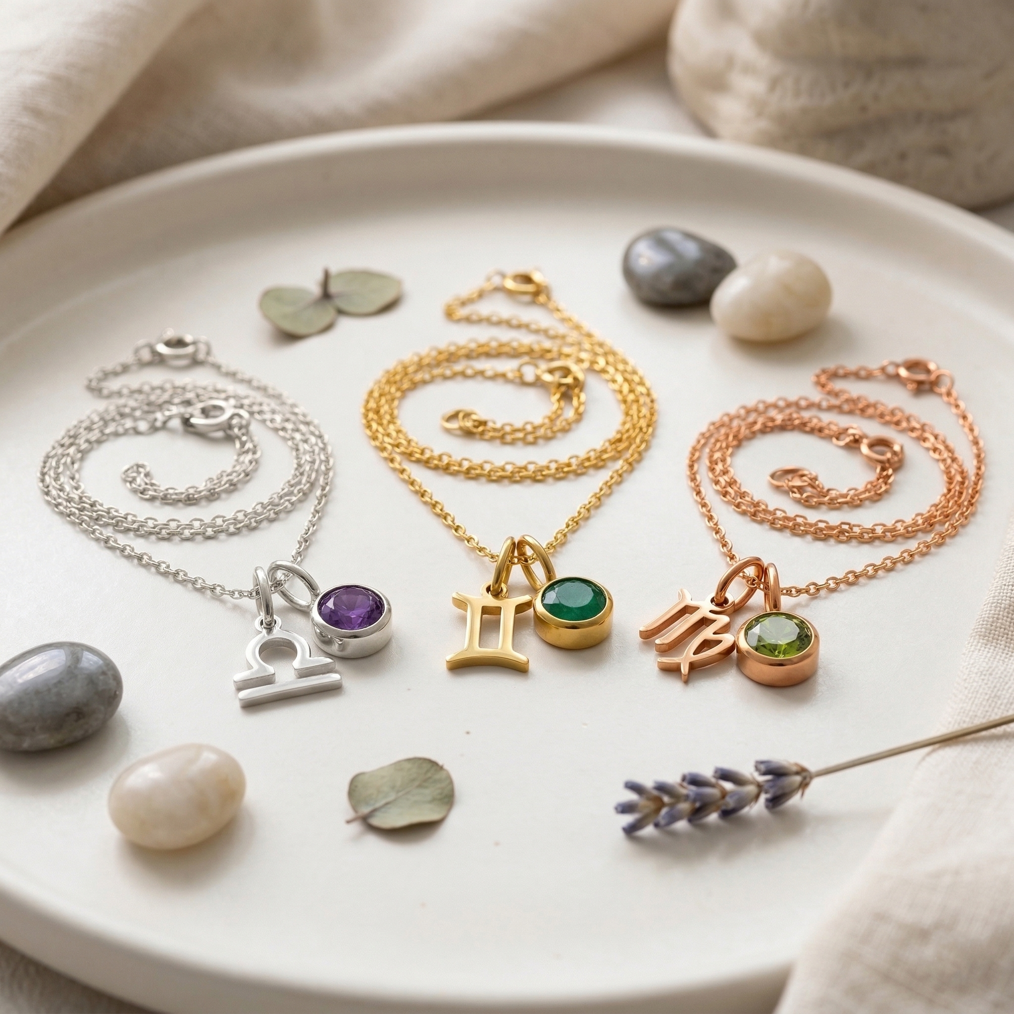 Celestara Zodiac Birthstone Necklace
