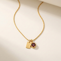 Trivelle Birthstone Initial Necklace