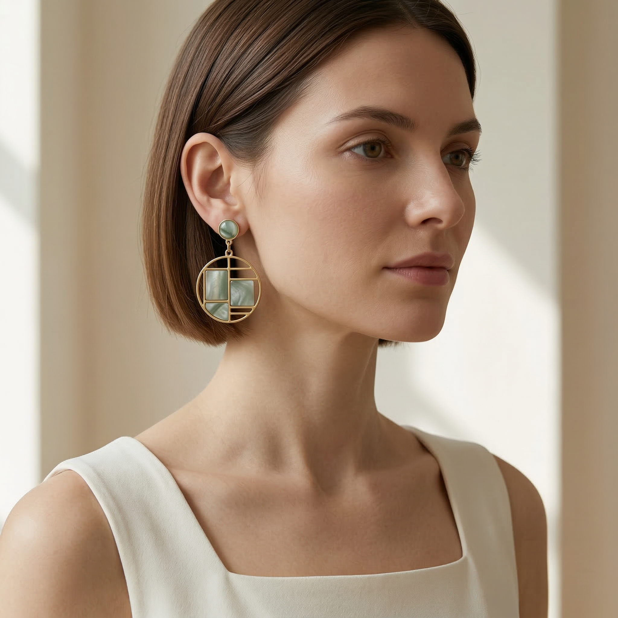 Verdelle Mosaic Drop Earrings