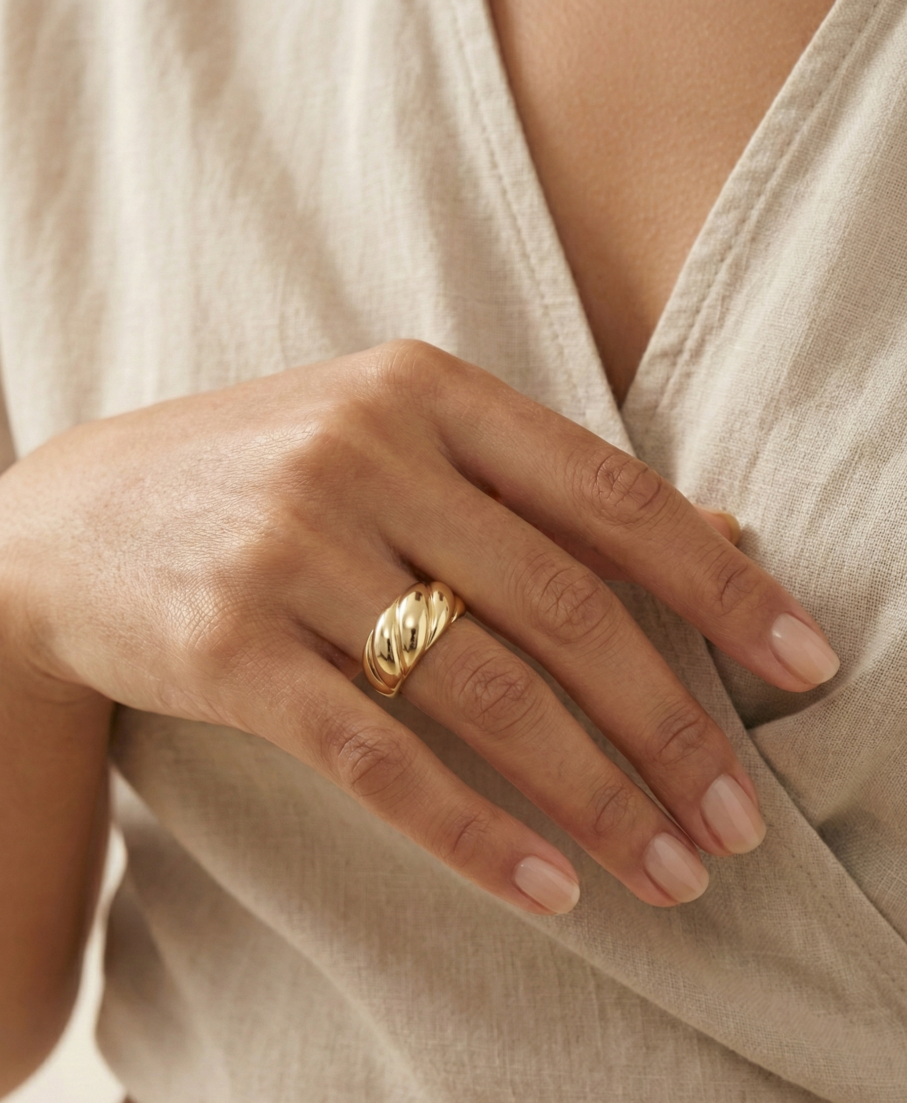 Gilded Twist Ring