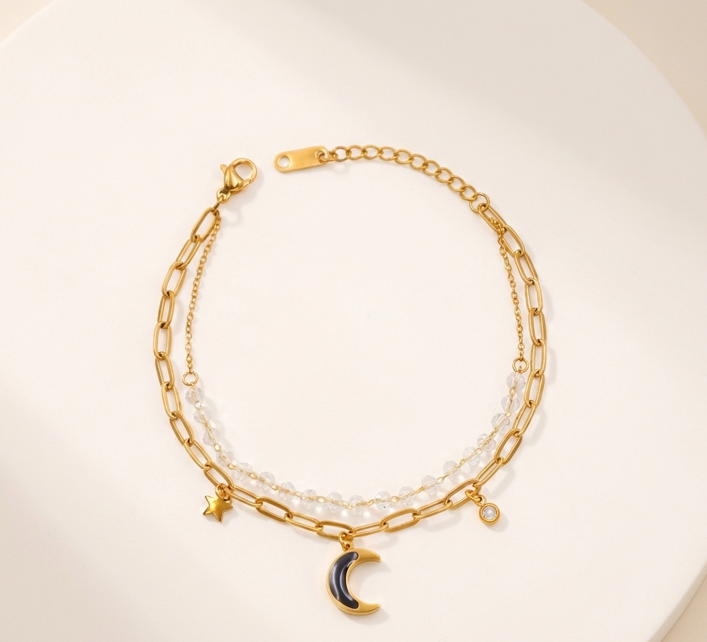 Celestial Layered Charm Bracelet