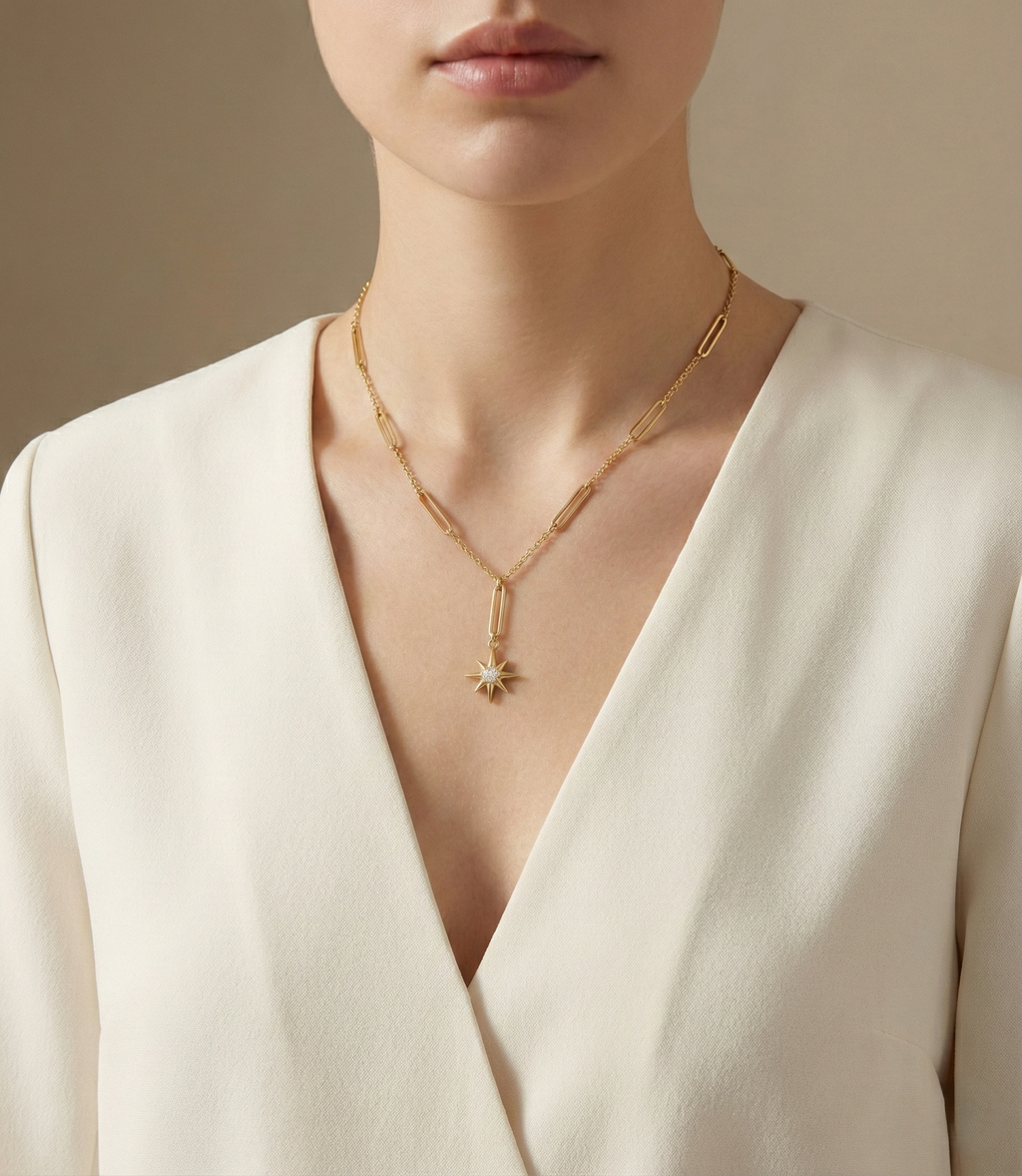 Astra Link Drop Necklace