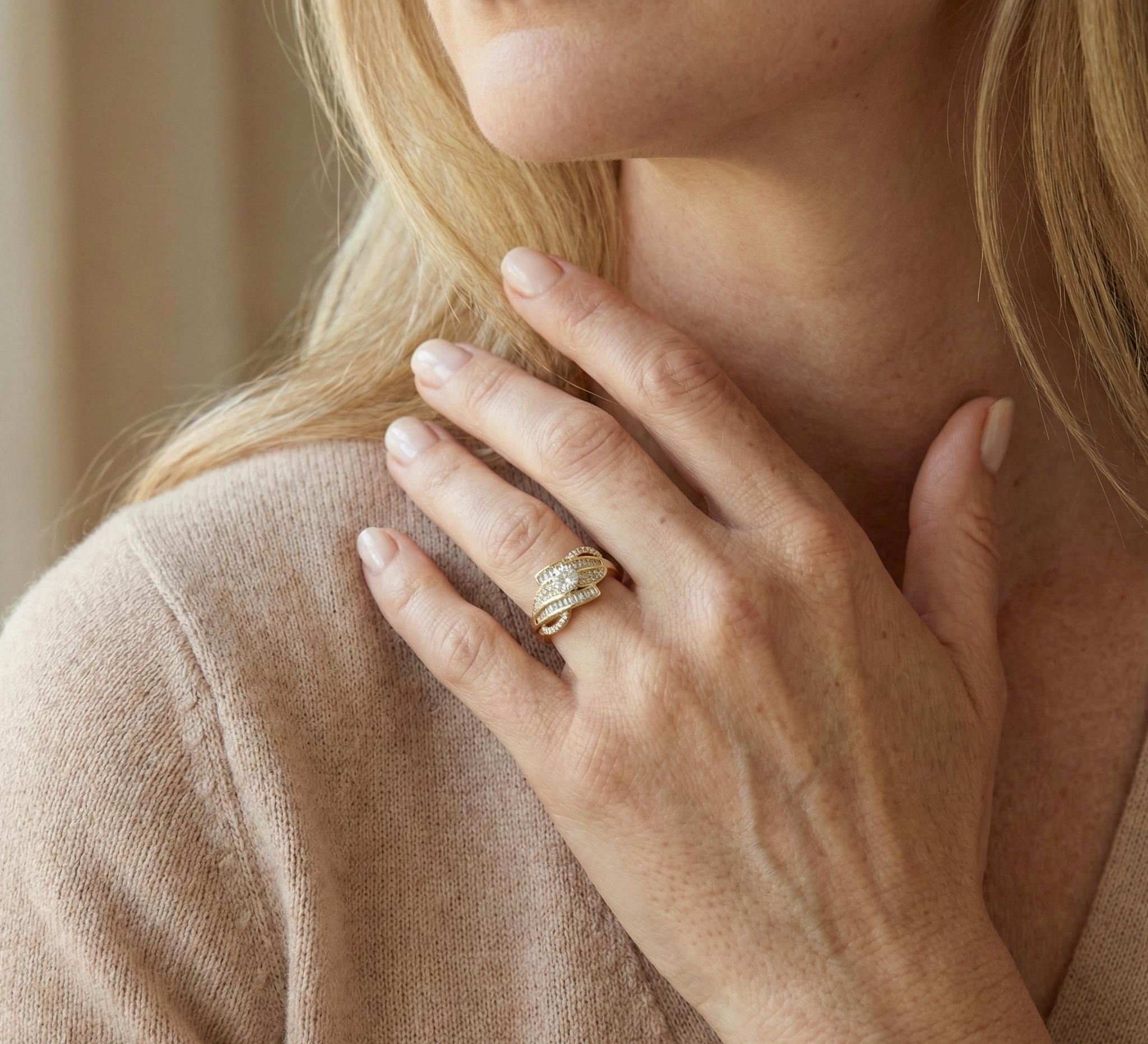 Radiant Knot Ring