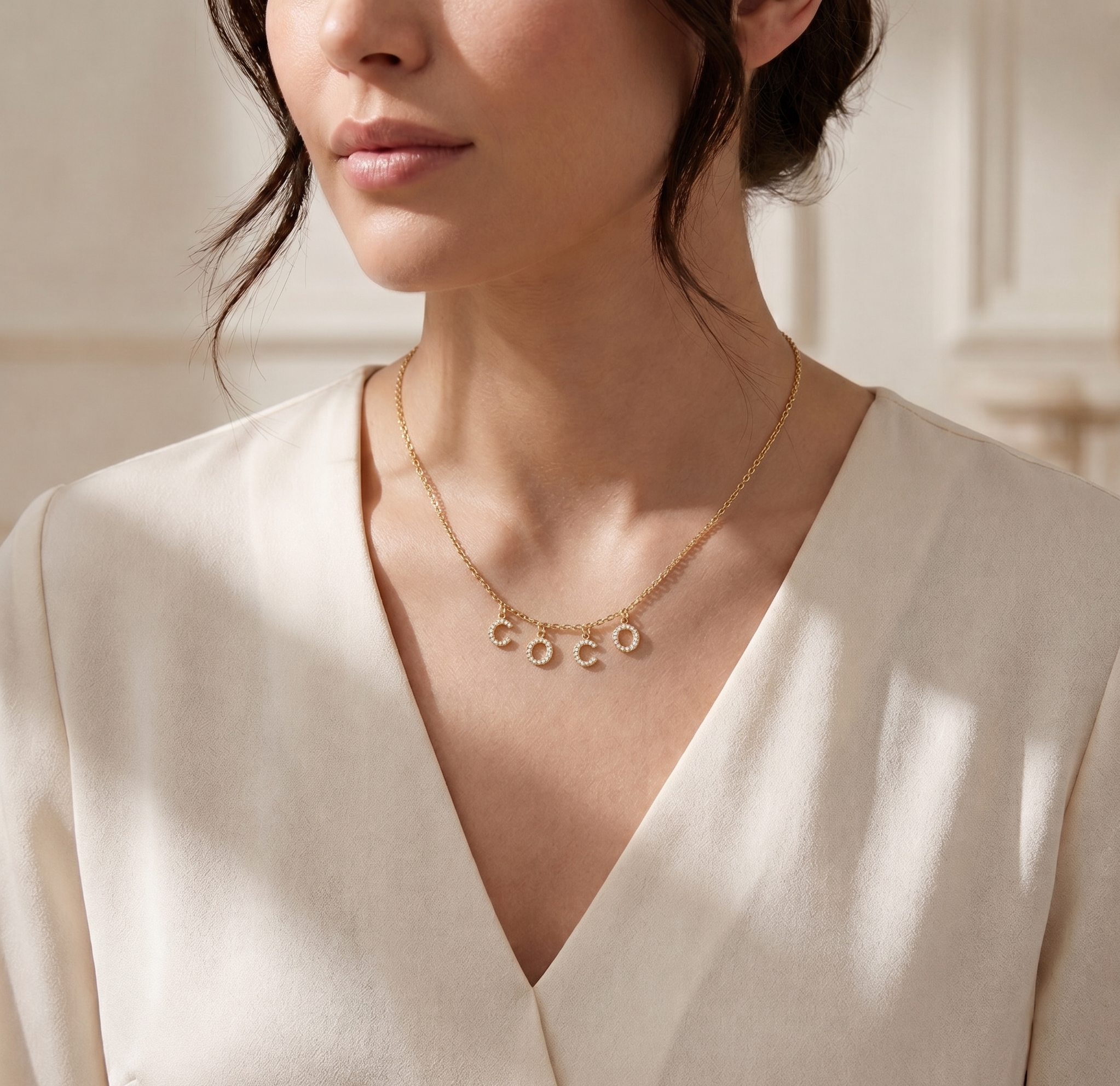 Aurielle Letter Drop Necklace