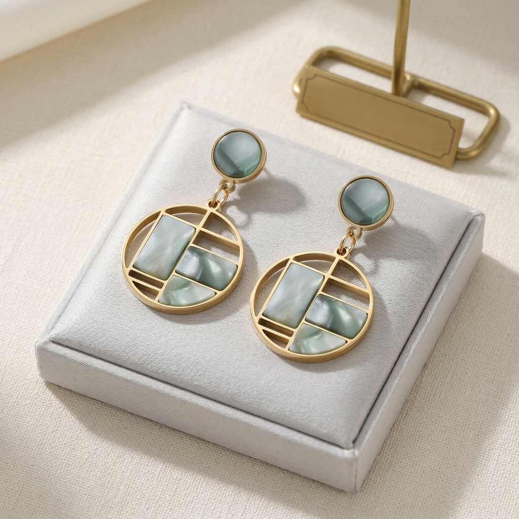 Verdelle Mosaic Drop Earrings