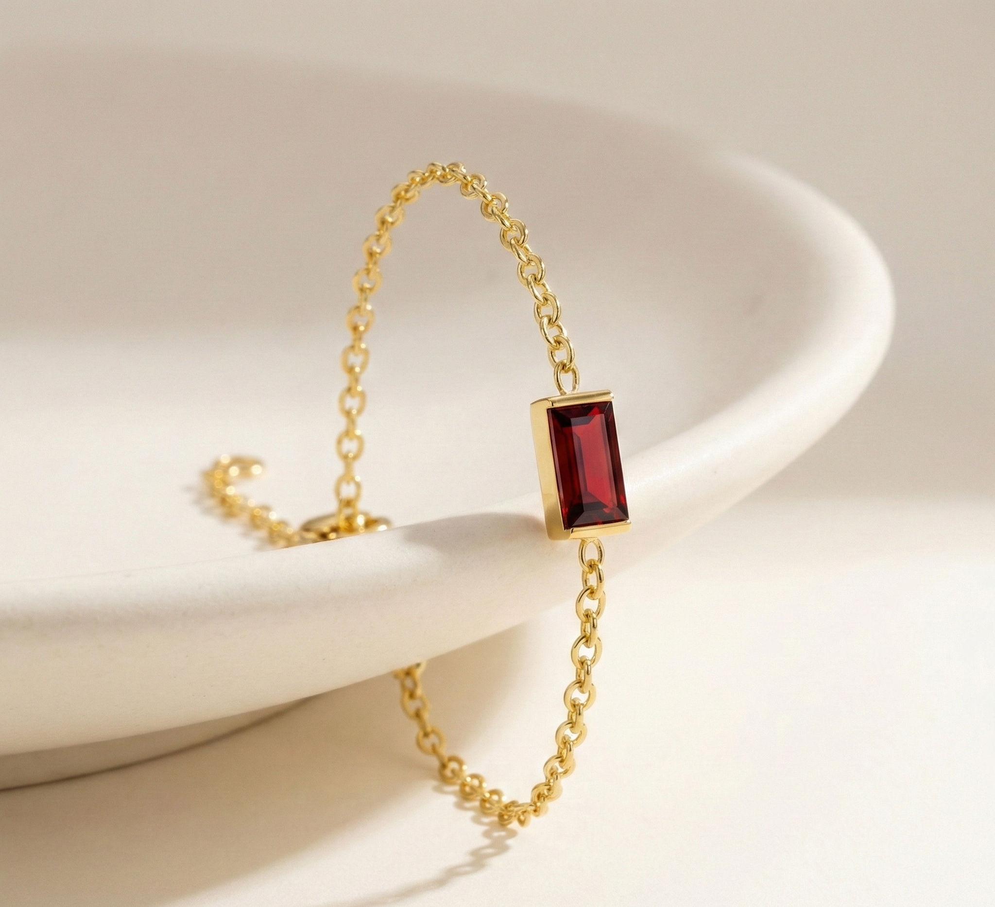 Radiant Birthstone Chain Bracelet
