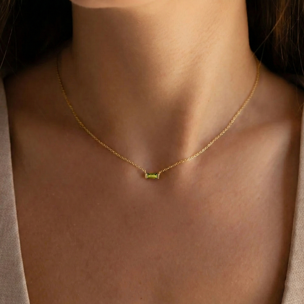 Lunara Birthstone Bar Necklace