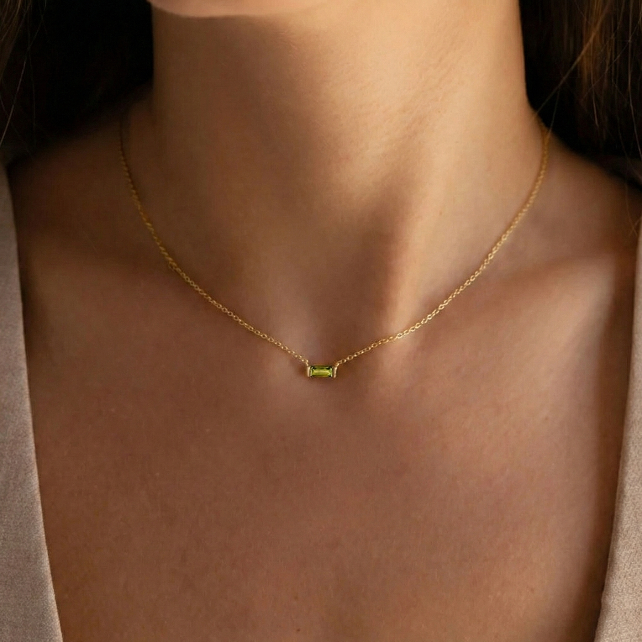 Lunara Birthstone Bar Necklace