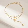 Celeste Drop Layer Necklace