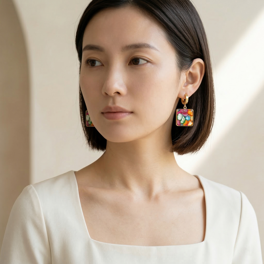 Prisma Pebble Drop Earrings