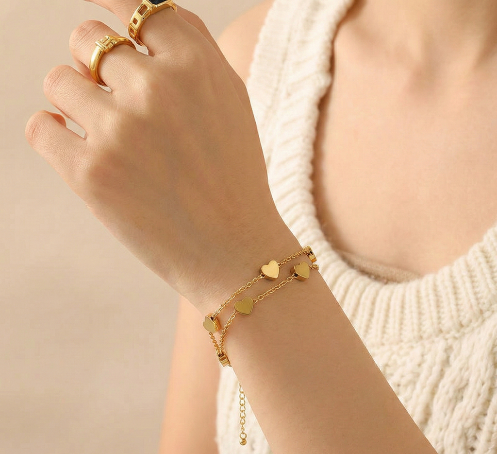 Heart Chain Bracelet