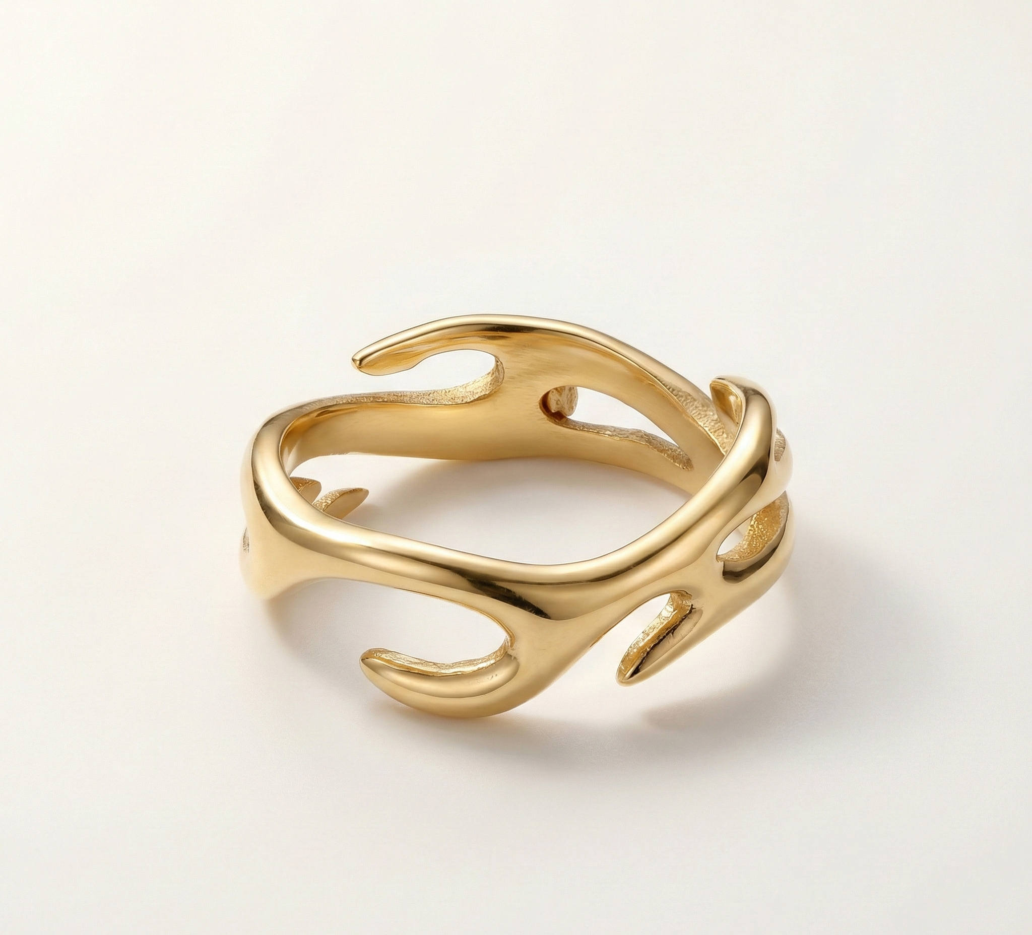 Flame totem ring