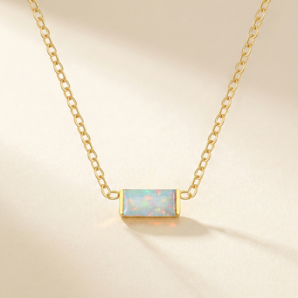 Lunara Birthstone Bar Necklace