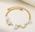 Celestial Pearl Charm Bracelet