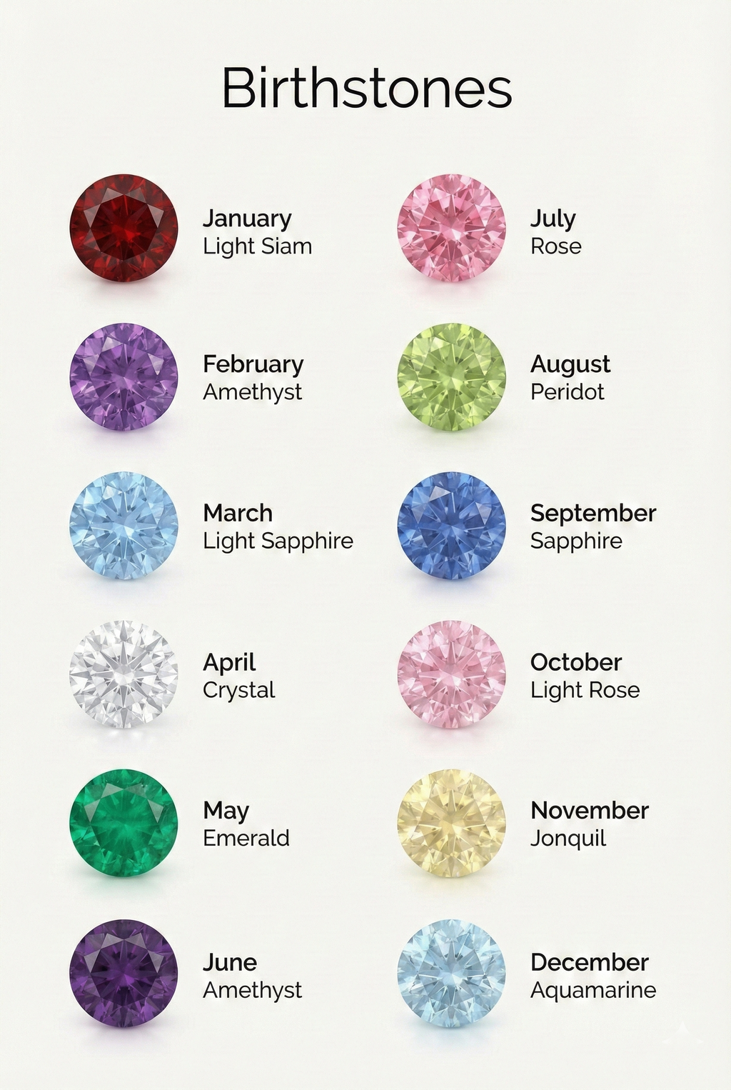 Trivelle Birthstone Initial Necklace