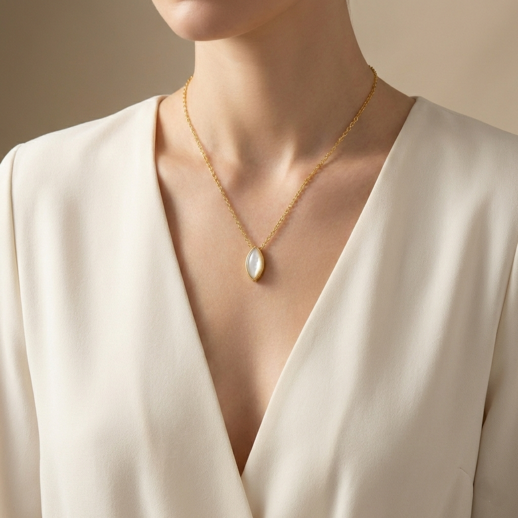 Luna Marquise Pendant Necklace