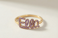 Personalized Script Ring