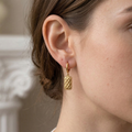 Veloura Quilt Drop Hoops