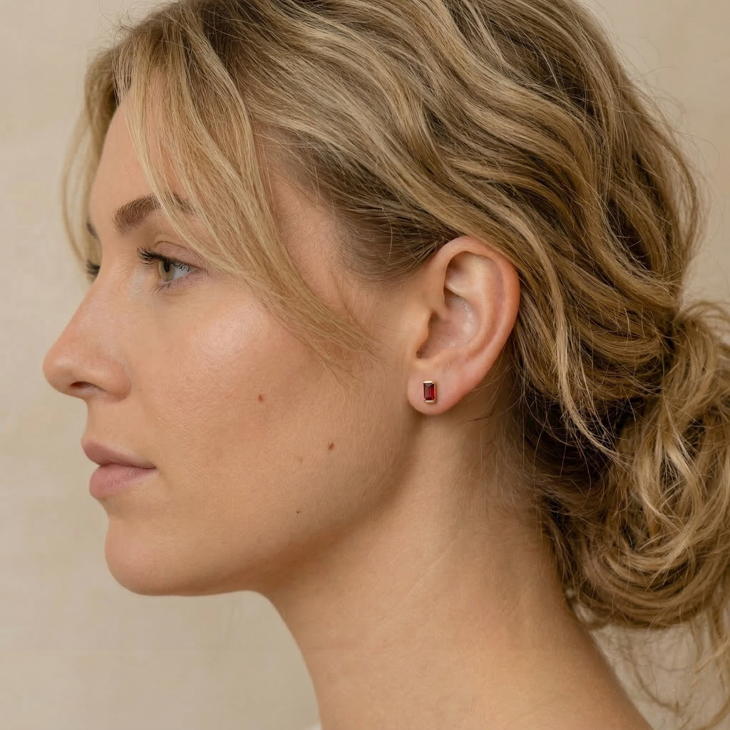Aurora Birthstone Bar Studs
