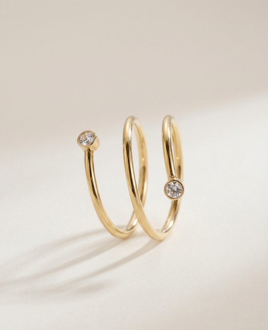 Celeste Spiral Ring