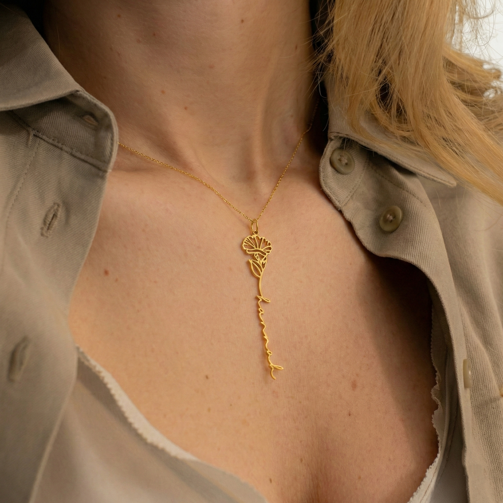 Bloom Signature Name Necklace