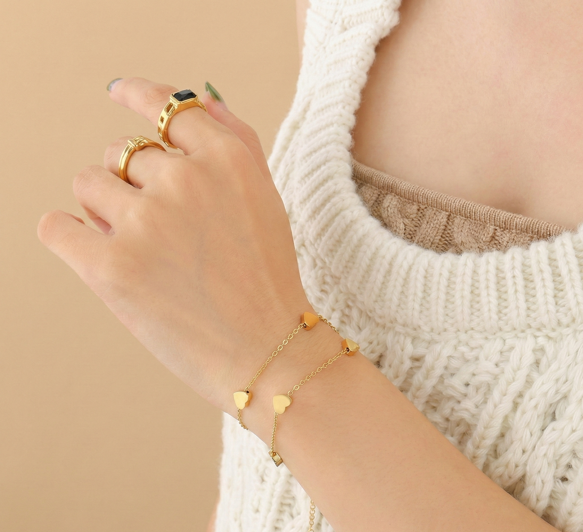 Heart Chain Bracelet
