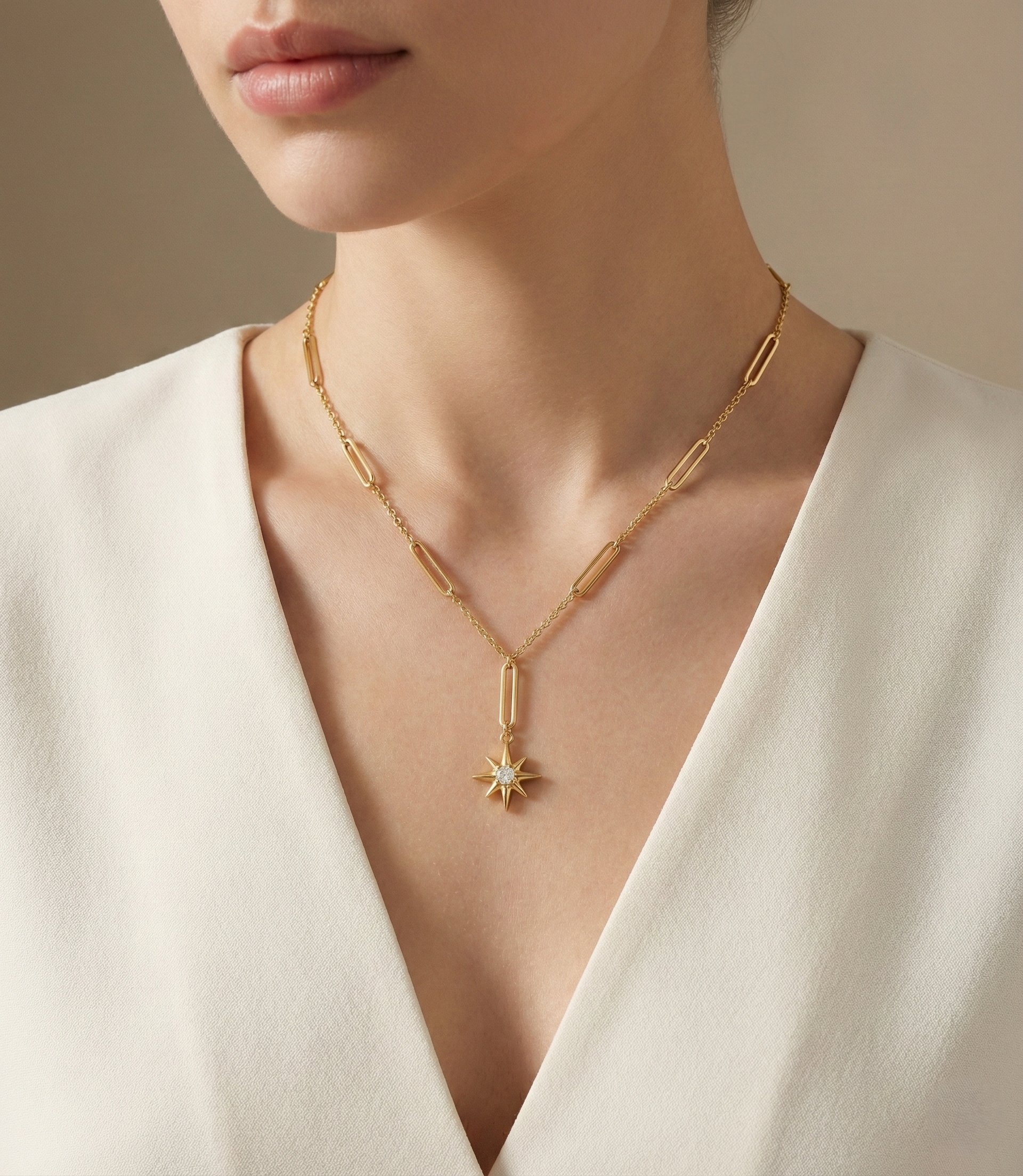 Astra Link Drop Necklace