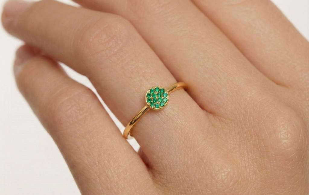 Birthstone Halo Ring