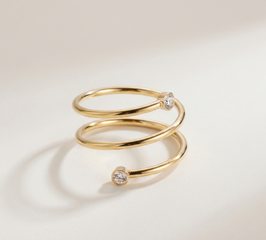 Celeste Spiral Ring