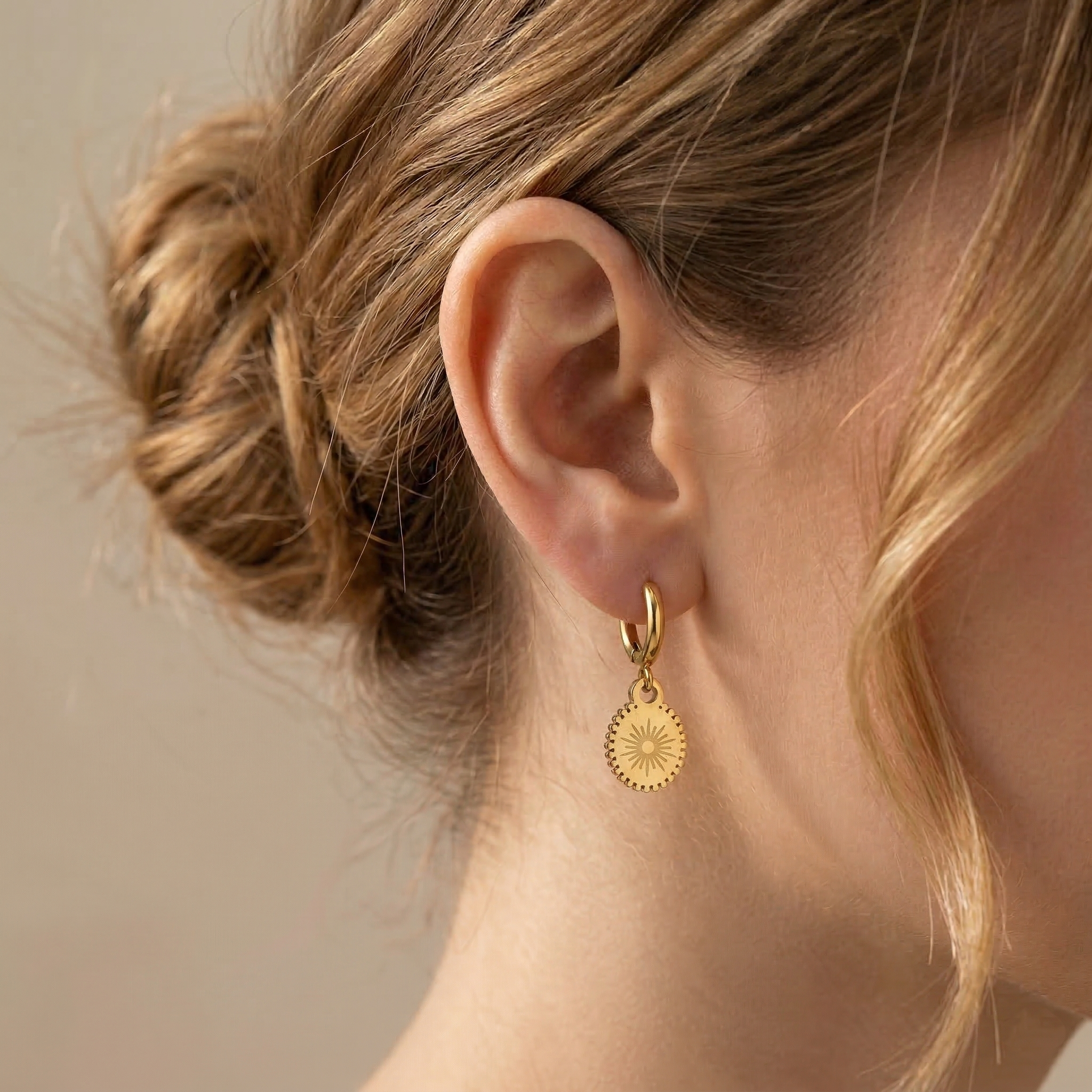 Solara Coin Drop Hoops