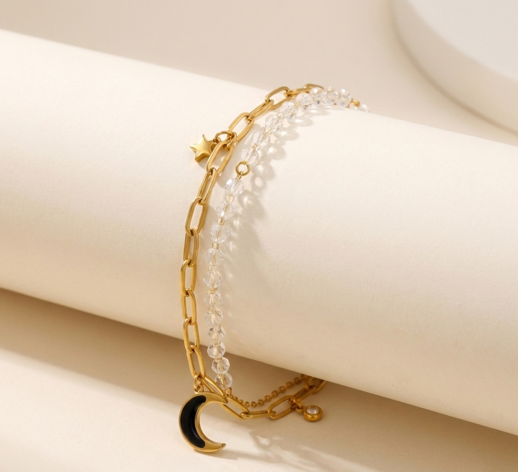 Celestial Layered Charm Bracelet