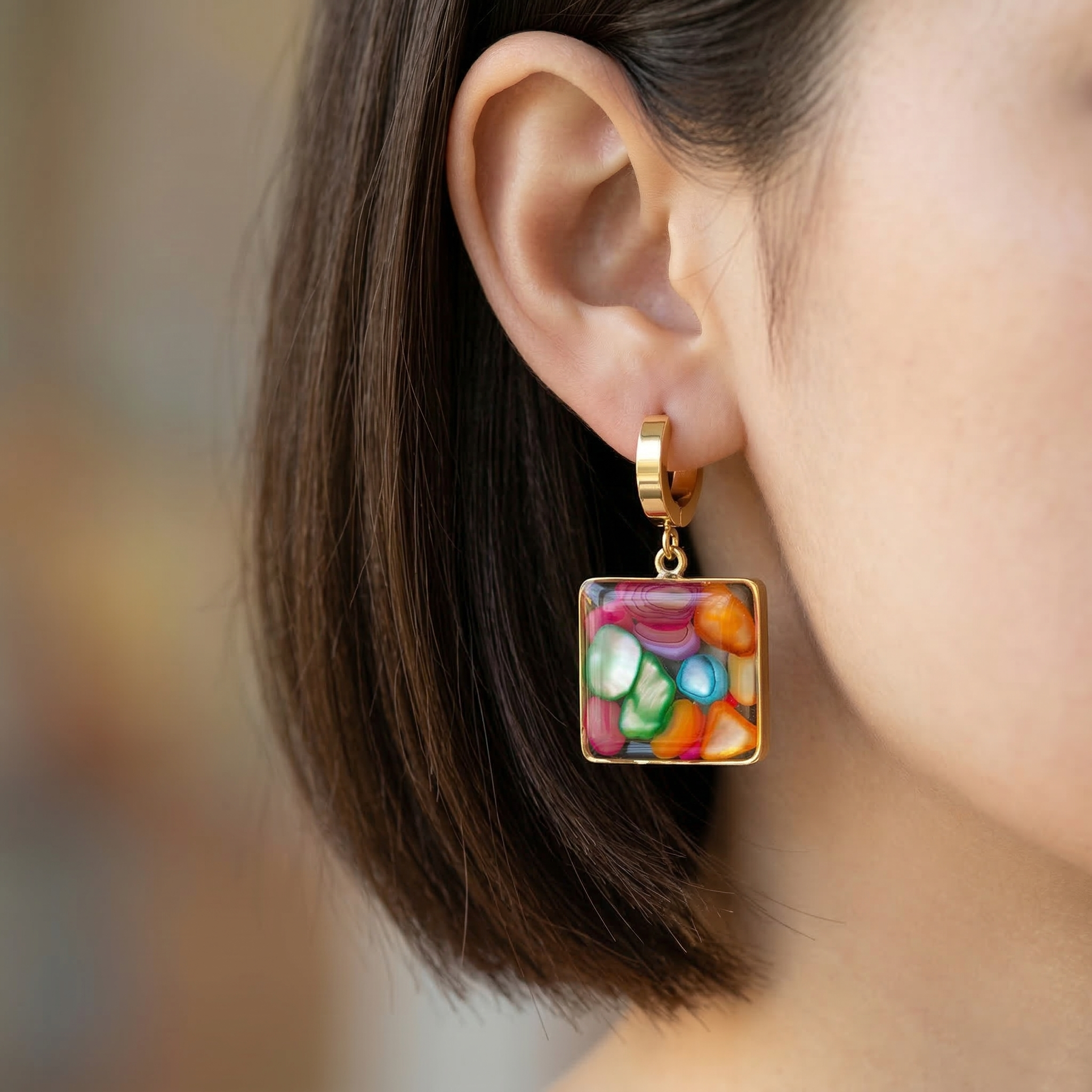 Prisma Pebble Drop Earrings