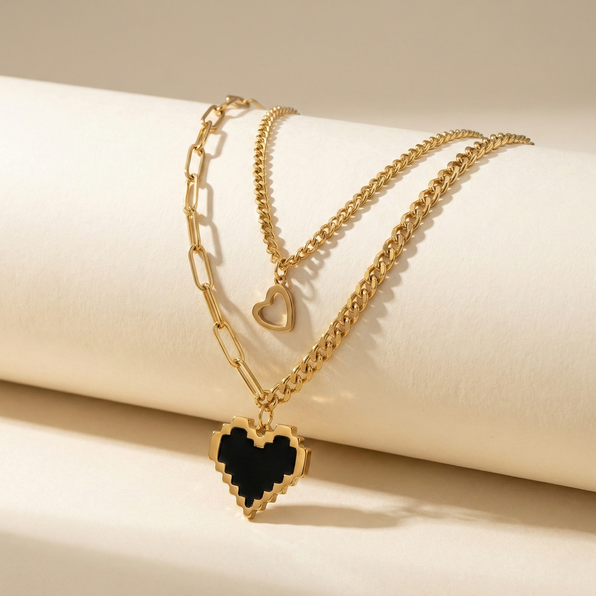 Pixel Amour Layered Necklace