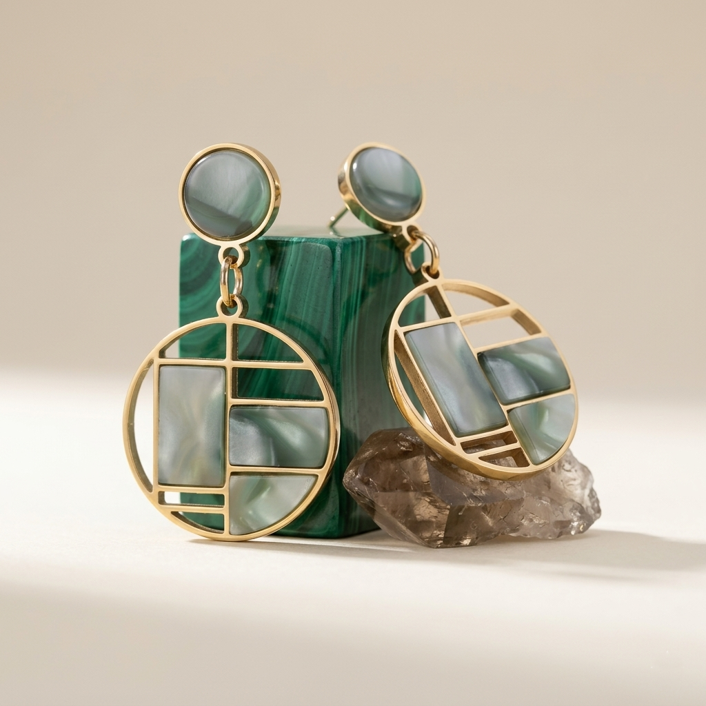 Verdelle Mosaic Drop Earrings