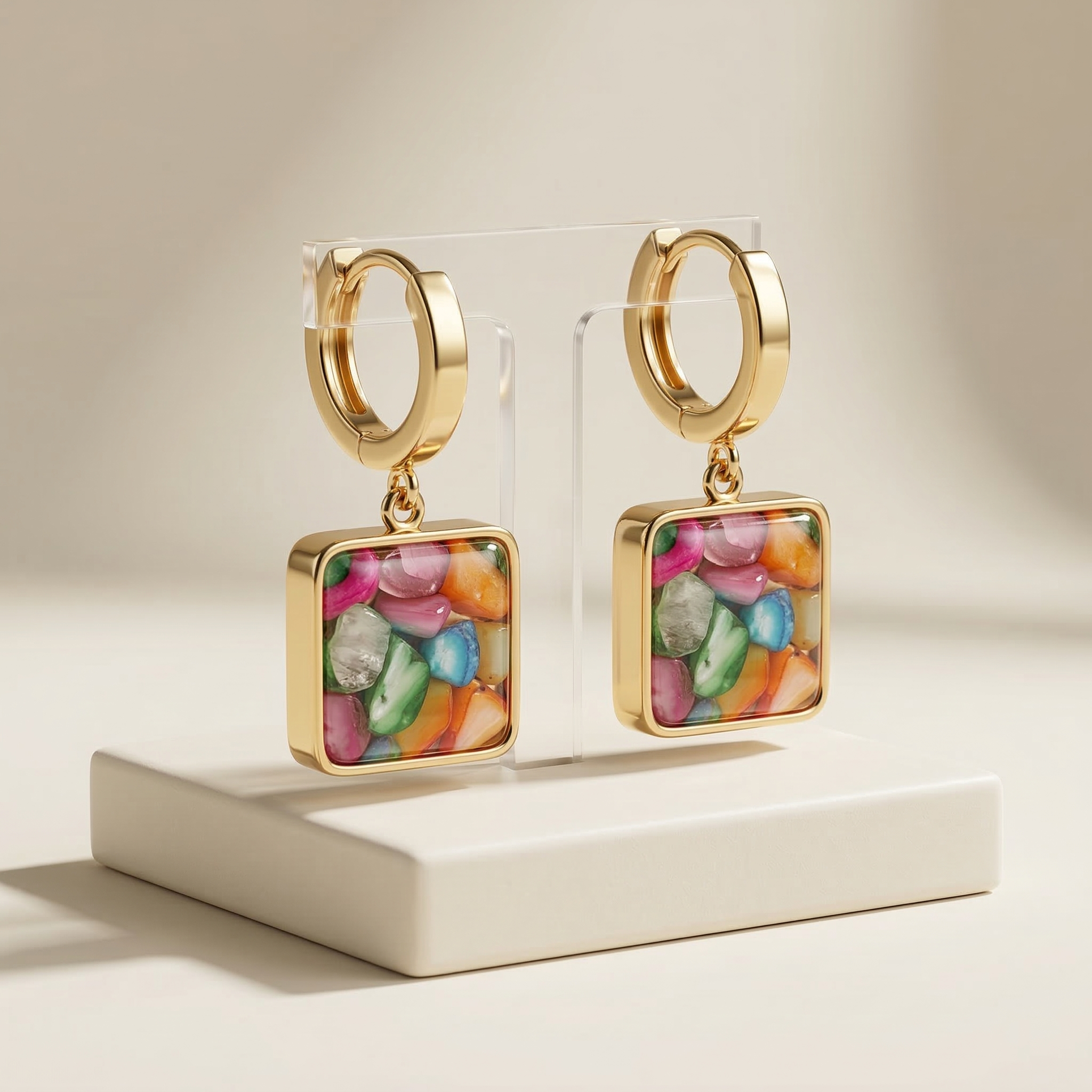 Prisma Pebble Drop Earrings