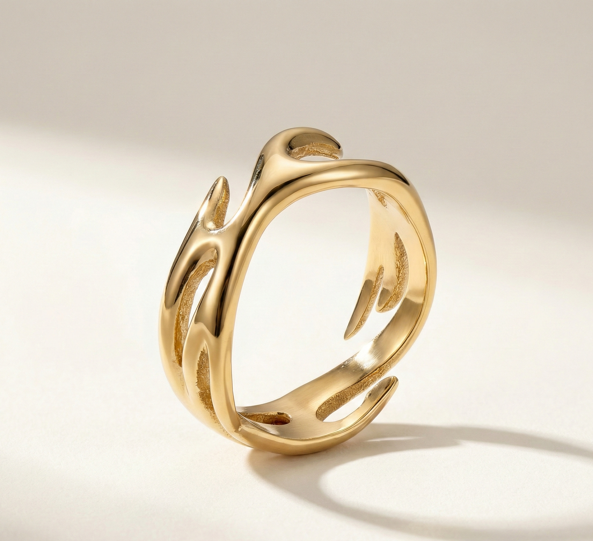 Flame totem ring