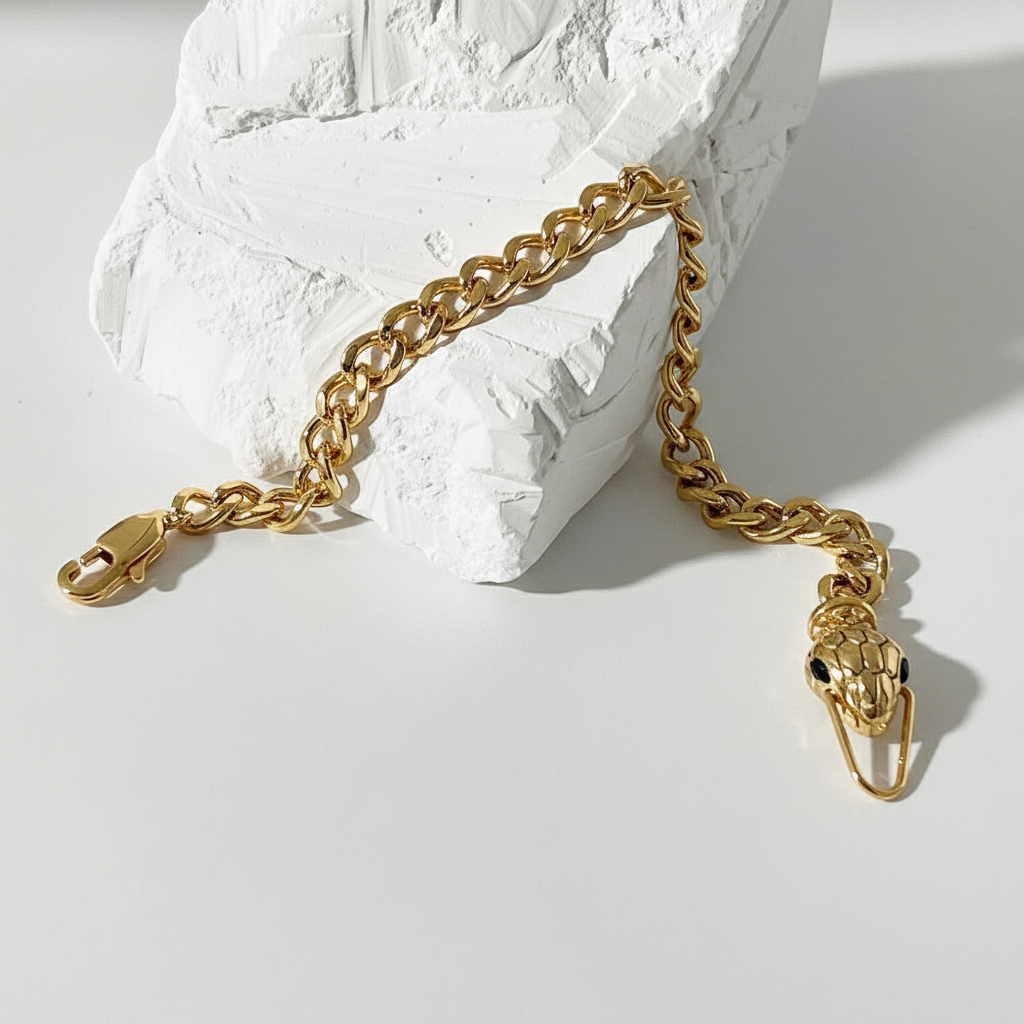 Serpent Sovereign Chain Bracelet
