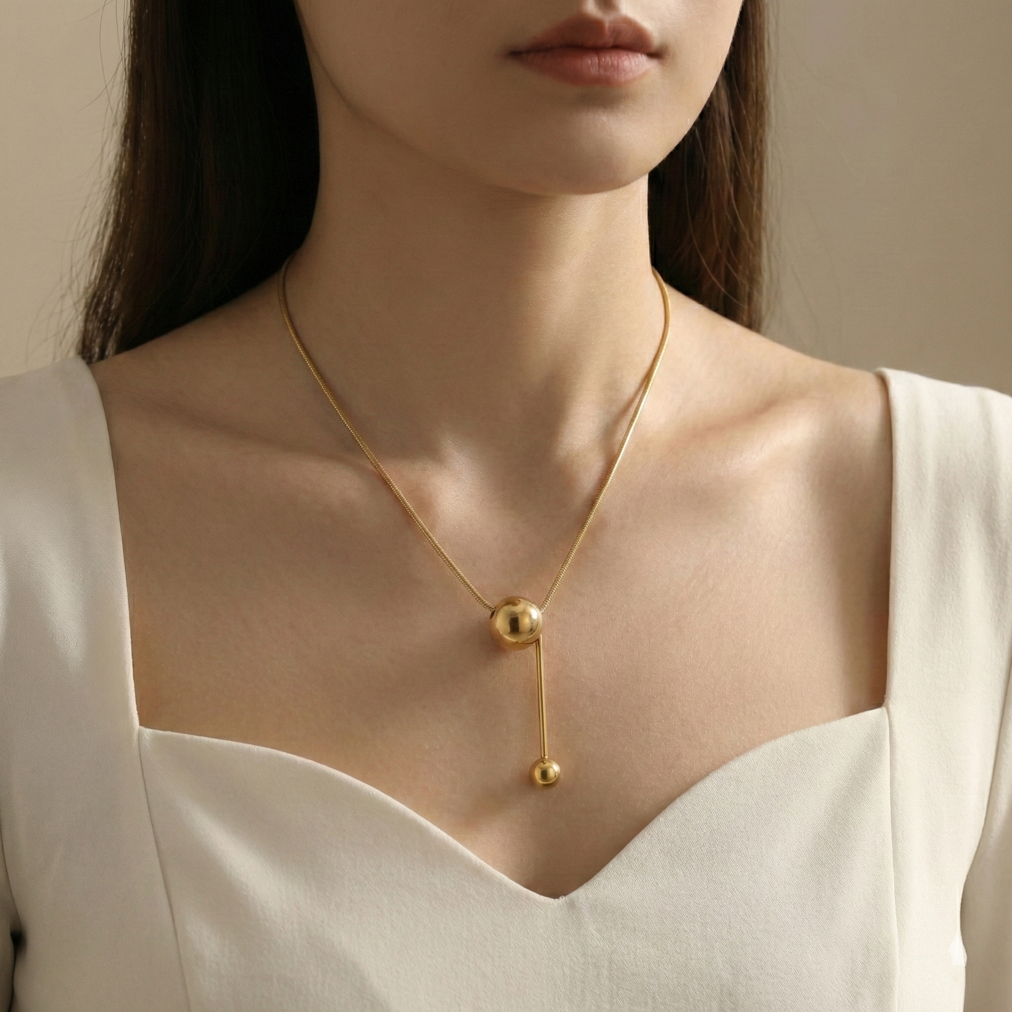 Orlina Drop Bar Necklace