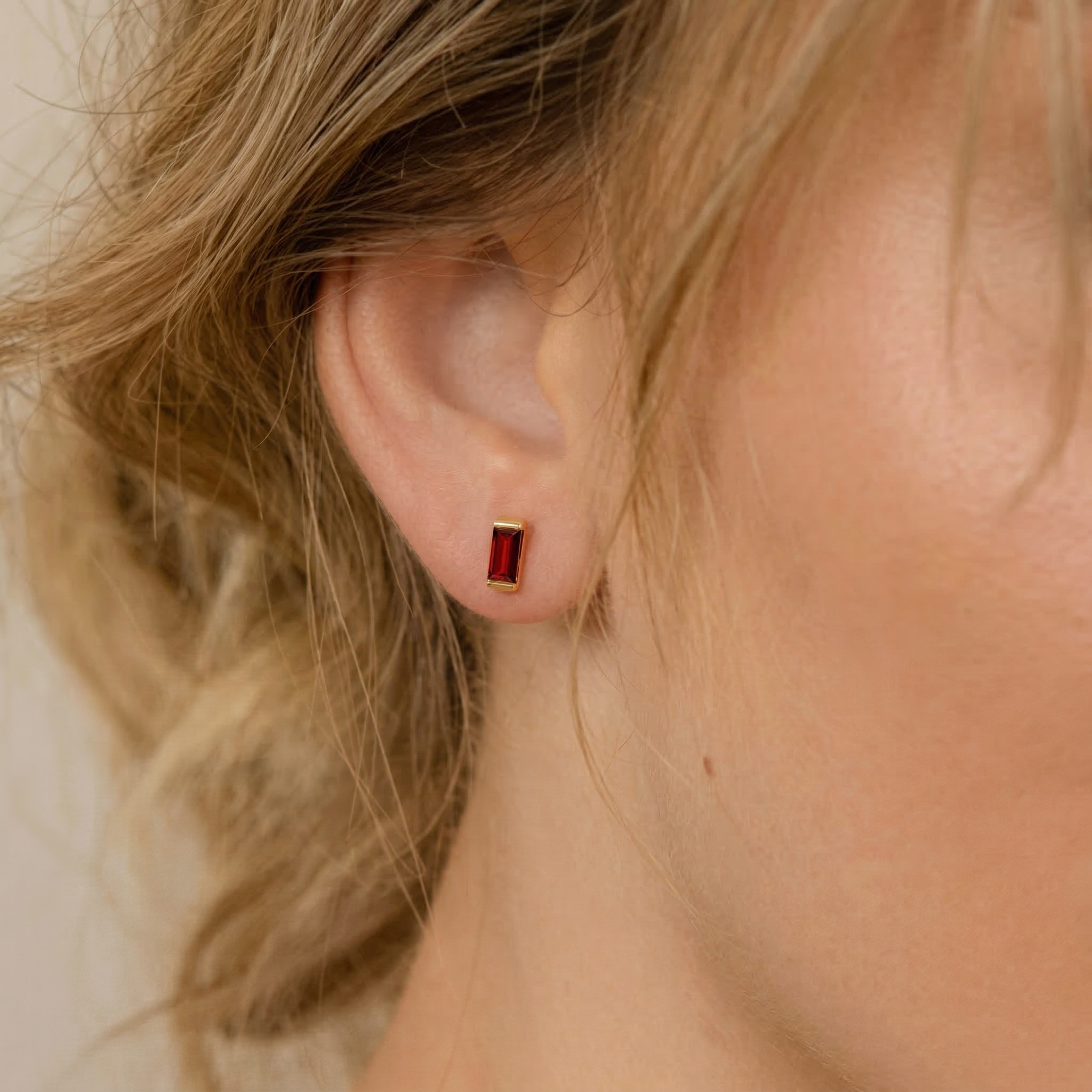 Aurora Birthstone Bar Studs