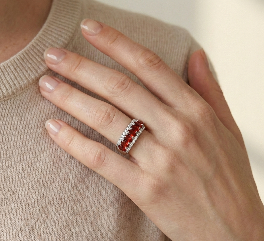 Crimson Crown Ring