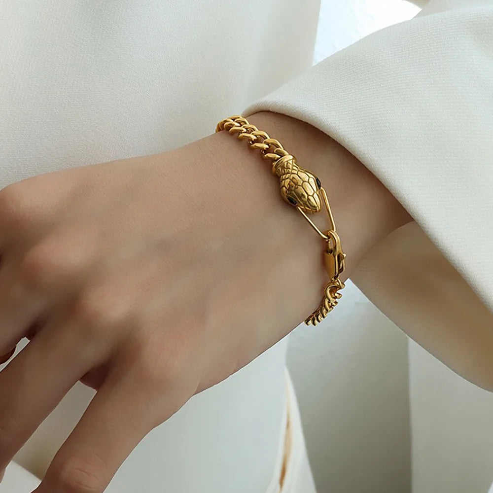 Serpent Sovereign Chain Bracelet