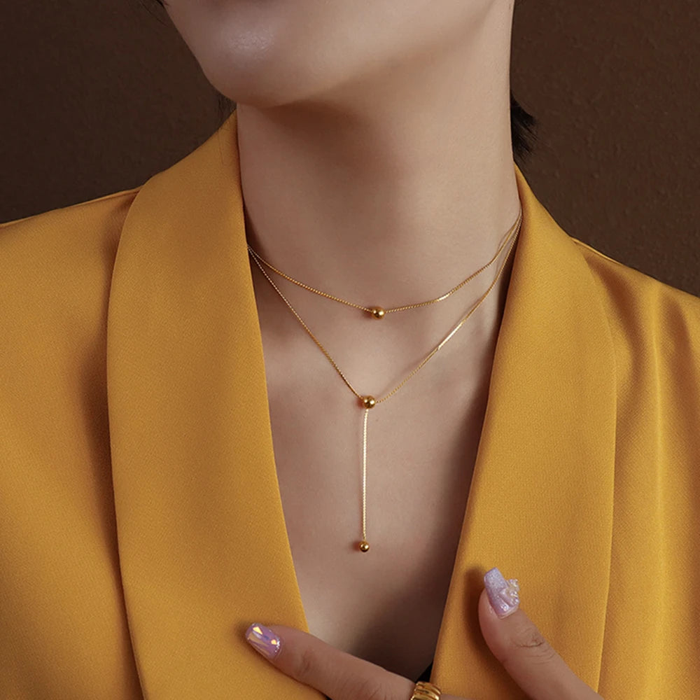 Celeste Drop Layer Necklace
