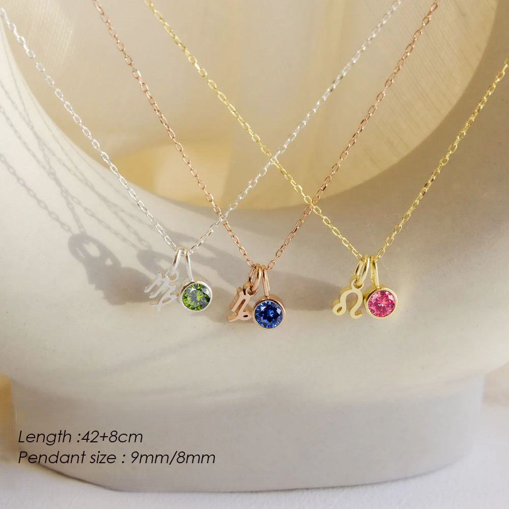 Celestara Zodiac Birthstone Necklace