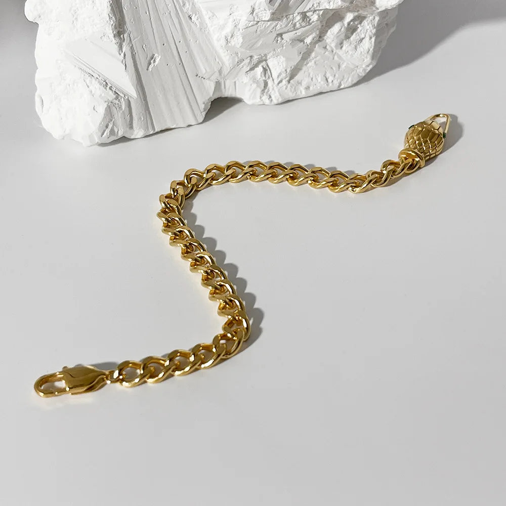 Serpent Sovereign Chain Bracelet