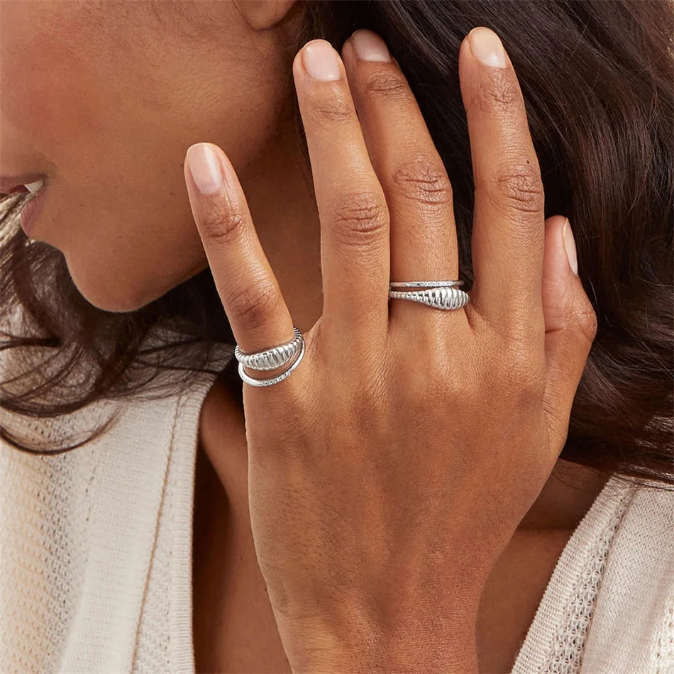 Embossed Croissant Ring